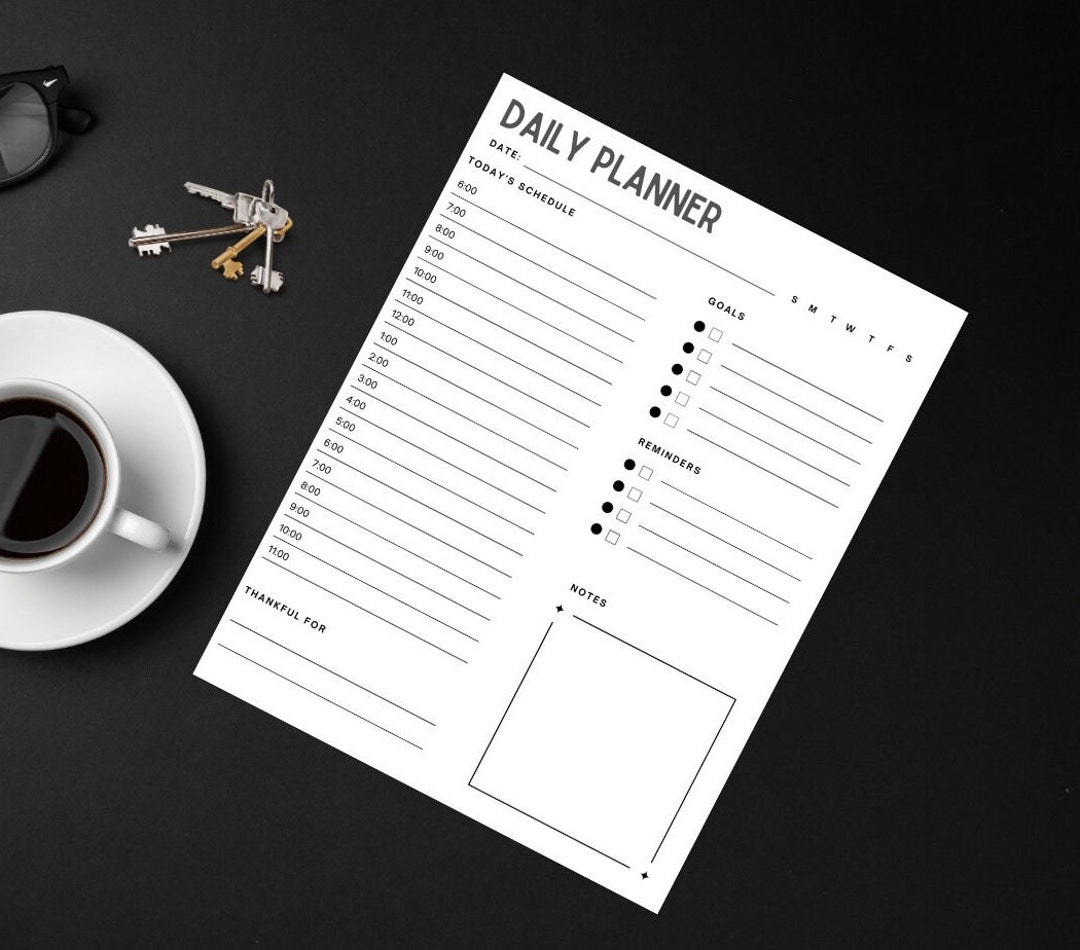 Digital day planner planner schedule planner daily planner etsy