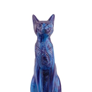 Vintage Ceramic Cat Statue Approx 14 Tall, Staffordshire Style