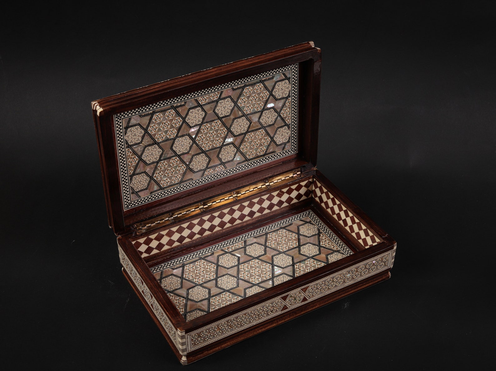 Jewelry Box Made of Mother Pearl and Wood Made in Egypt Etsy