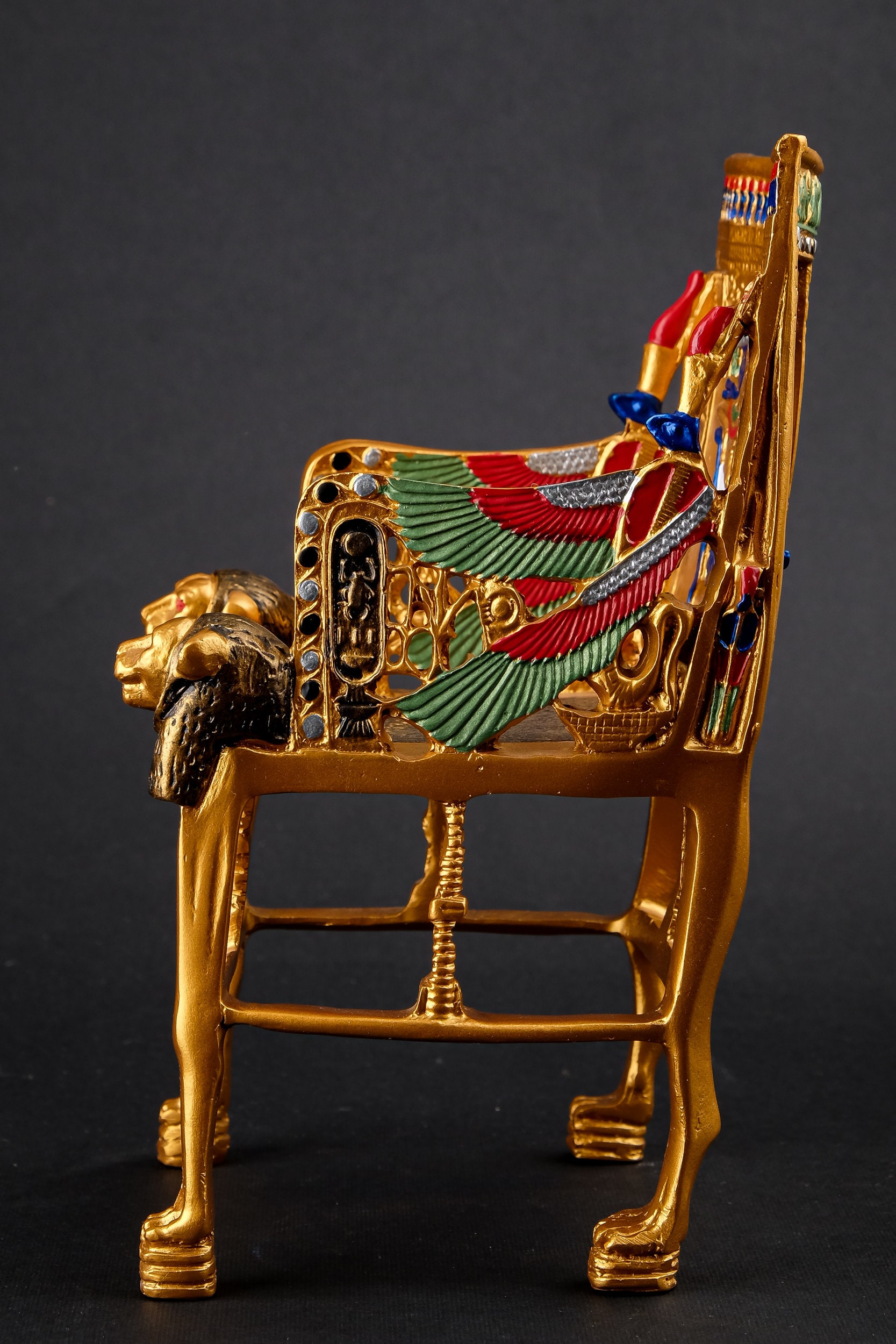 King Tutankhamun Throne Made From Poly Stone Hand Etsy