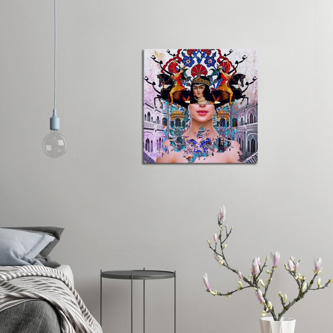 Persian Canvas Iranian Wall Decor With Farsi Poet Etsy