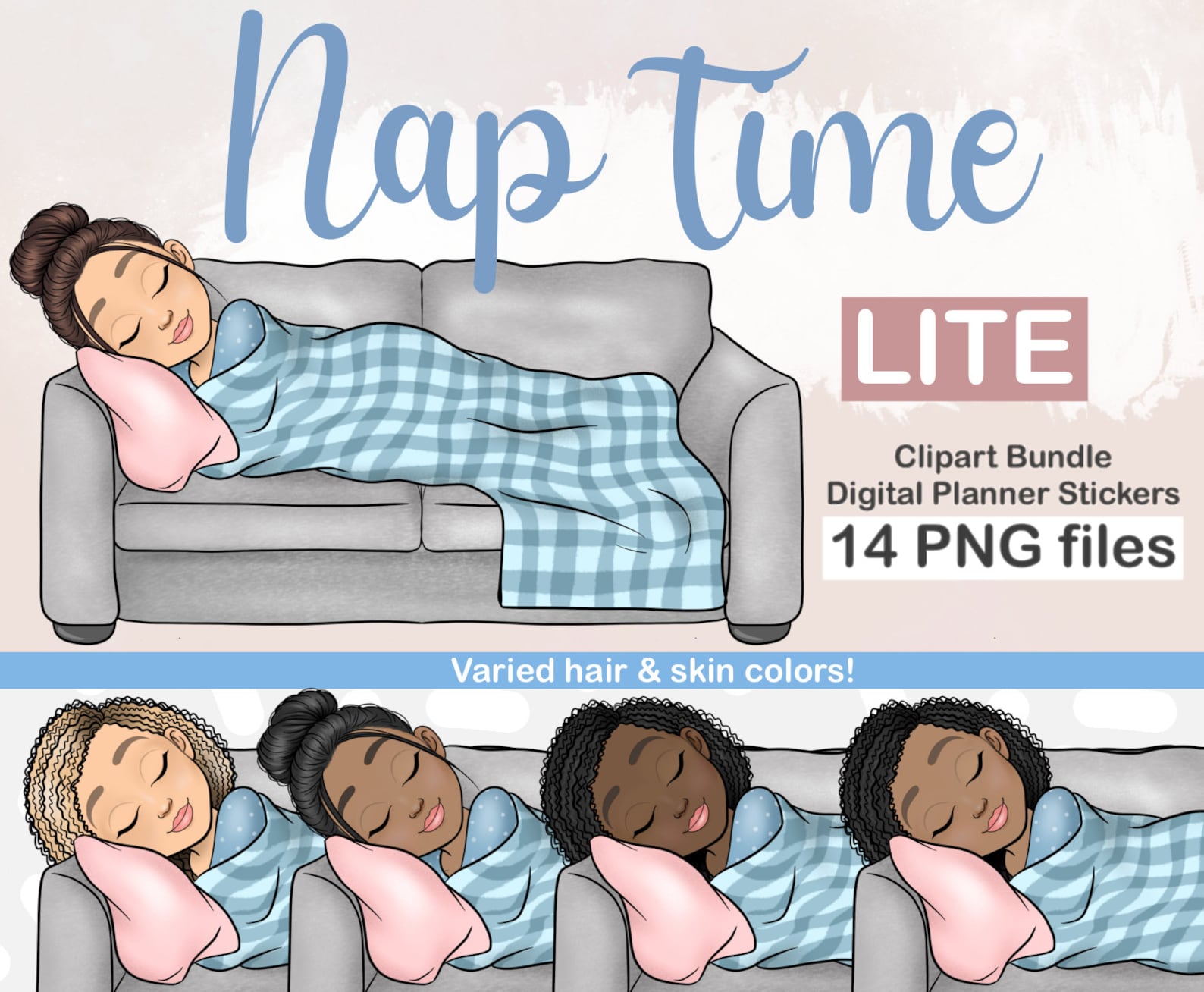 Nap Girl Clipart Planner Activity Clipart Activity - Etsy