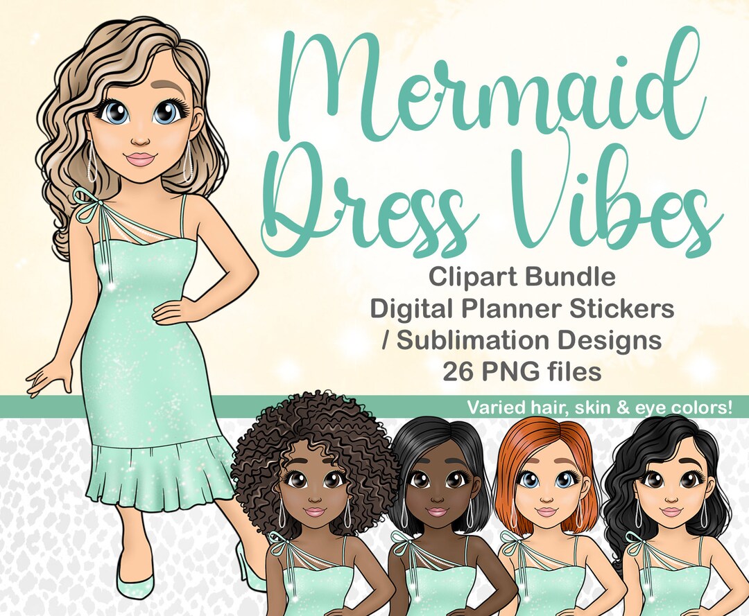 Glam Girl Clipart, Printable Decal Girl, Diecut Custom Stickers ...