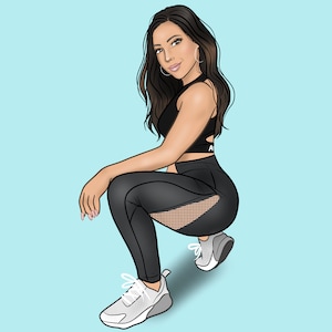 Aangepaste volledige lichaamsillustratie, sportschoollogo-ontwerp, aangepaste portretcommissie, illustrator te huur, artiest te huur, commercieel gebruik