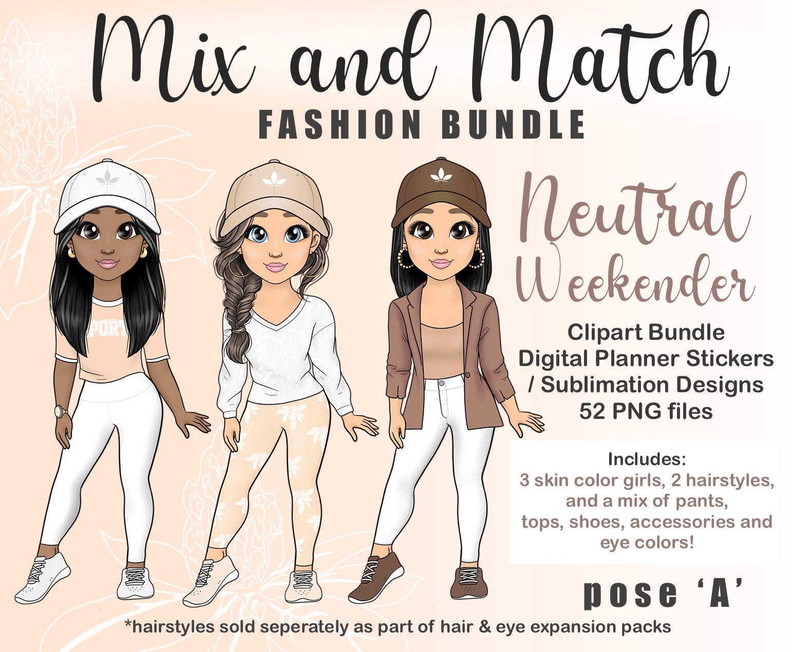 Customisable Mix Match Dressup Dolls Weekend Fashion Girl Etsy