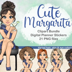 Party Dress Clipart / Fashion Girl SVG / African American Girl png / Girls Night Drinks digital sticker / Kawaii chibi girl clipart
