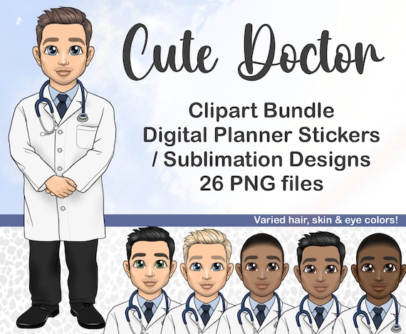 Male Doctor Clipart, Cute Medical Man PNG, Kawaii Surgeon Chibi, Planner  Hospital Clipart, Nurse Clipart, Printable Sticker Sublimation File - Etsy