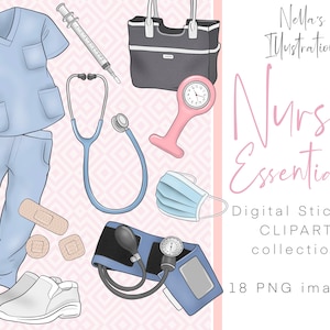 Nurse Planner Clipart / doctor Clipart / nurse digital sticker / Medical clipart / Nursing Clipart / Nurse Papers / Nurse SVG / hospital