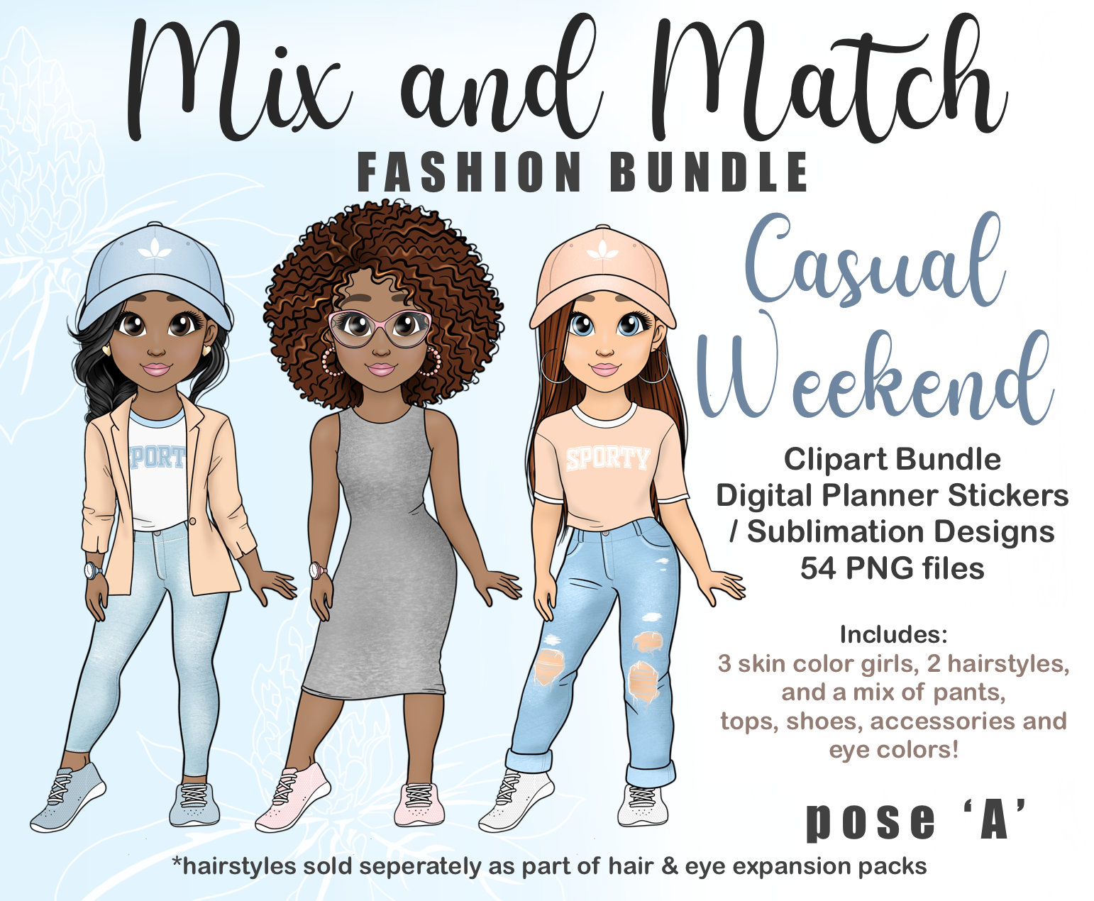 Customisable Mix Match Dressup Dolls Weekend Fashion Girl Etsy