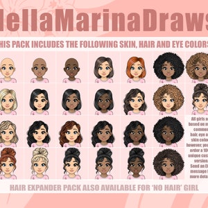 Glam Girl Clipart, Printable Decal Girl, Diecut Custom Stickers ...