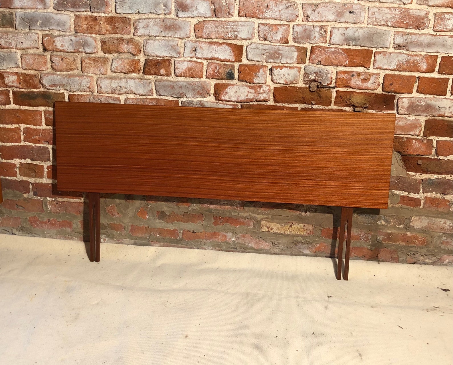Teak vintage mcm double headboard Etsy