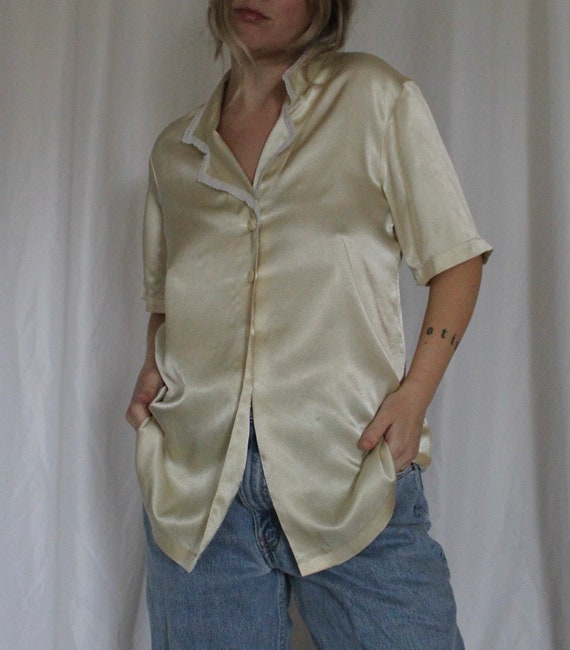 Satin pajama top - image 2