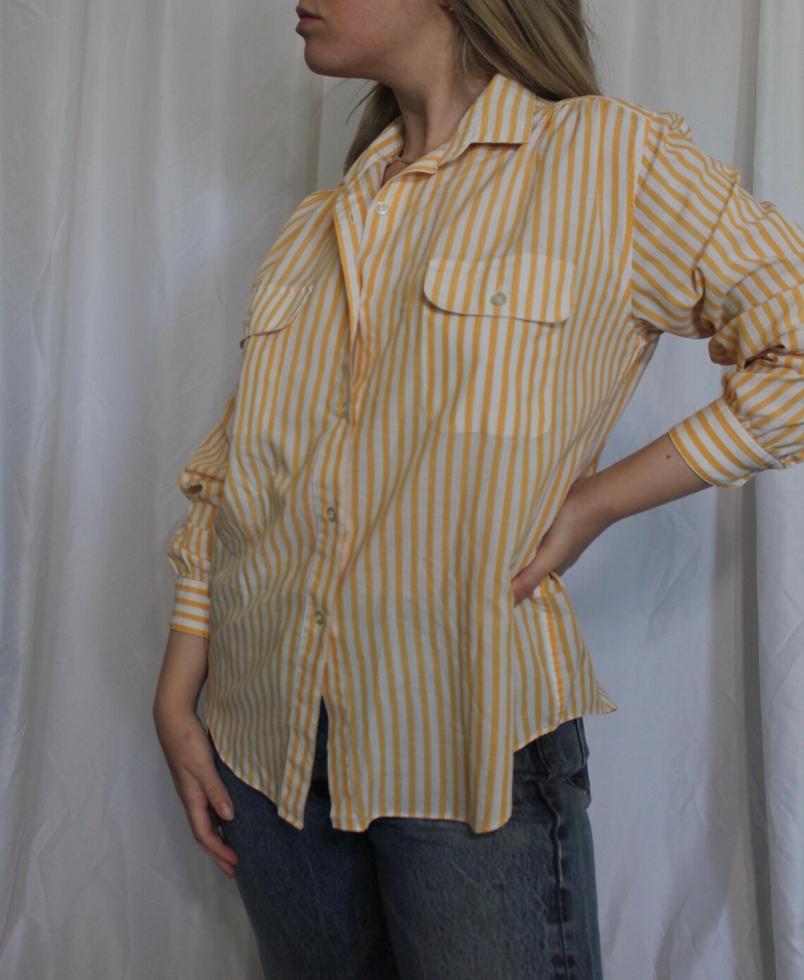 Stripe Blouse Etsy