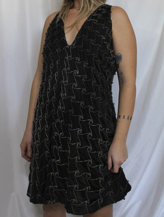 Grey beaded dress - image 3