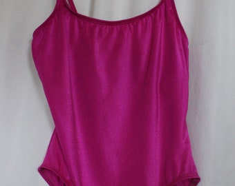 80s neon pink one piece swimsuit