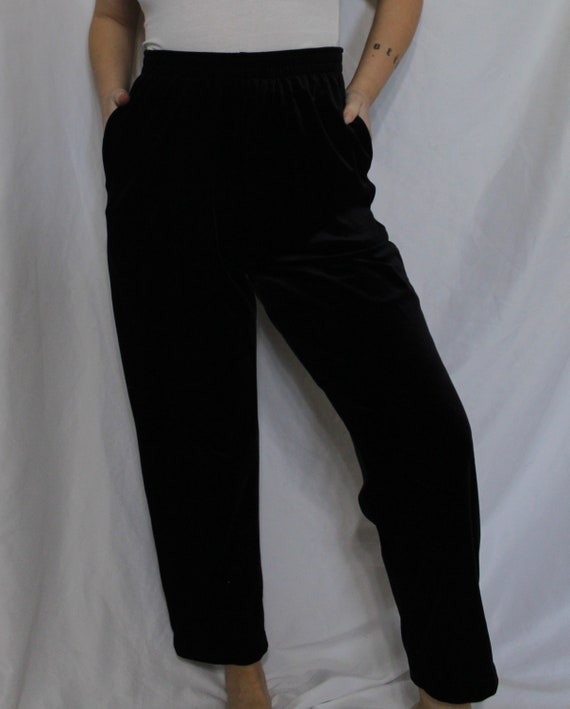 Diane von furstenberg cropped velvet pants