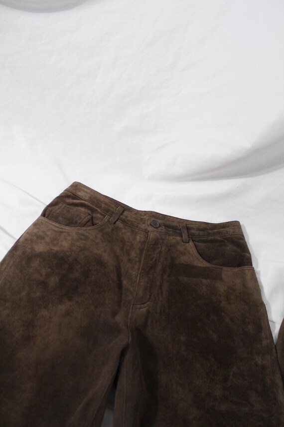 Brown suede pants - image 3