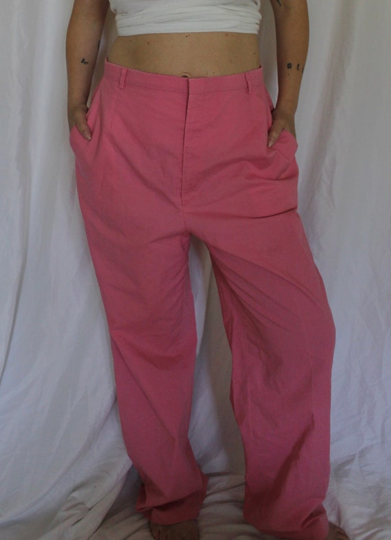 Pink cotton pants