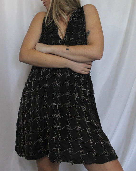 Grey beaded dress - image 2