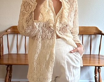 瑞【新品未使用】yilon FLEUR LACE BLOUSE ivory Yilon FLEUR LACE BLOUSE