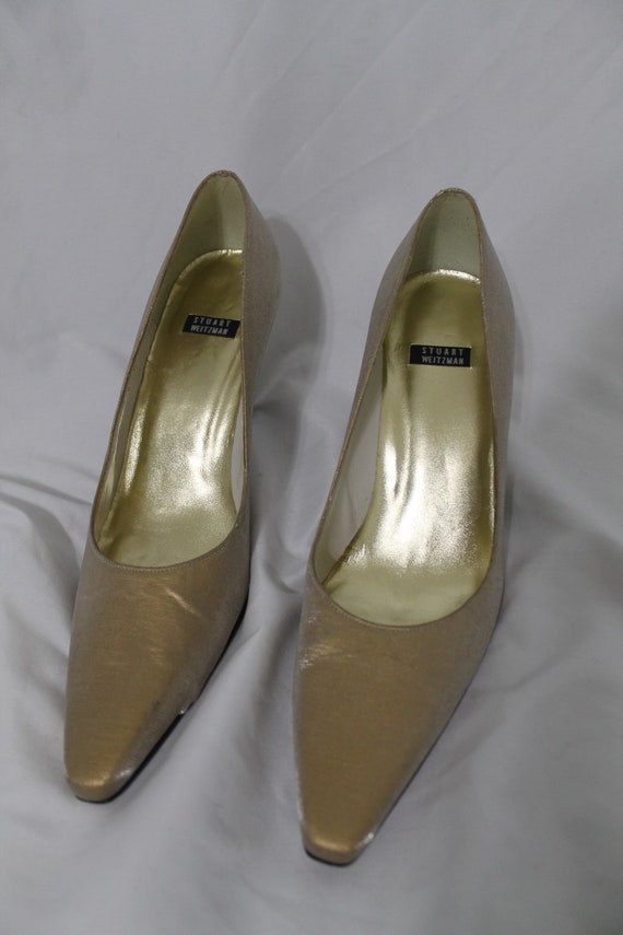 Stuart weitzman gold thread heel - image 2