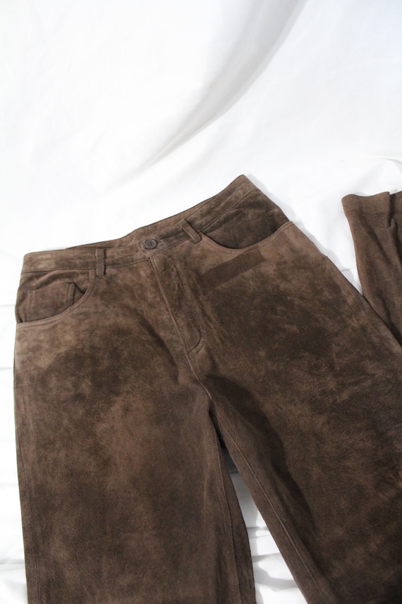 Brown suede pants - image 2