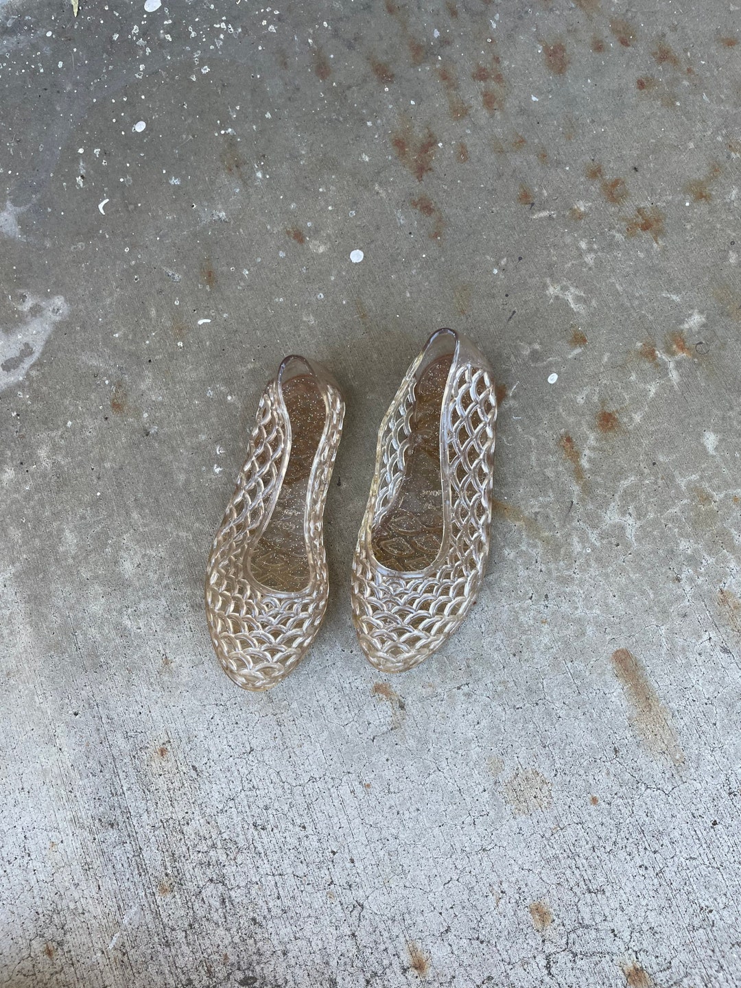 Gold Jelly Shoes toddler Etsy
