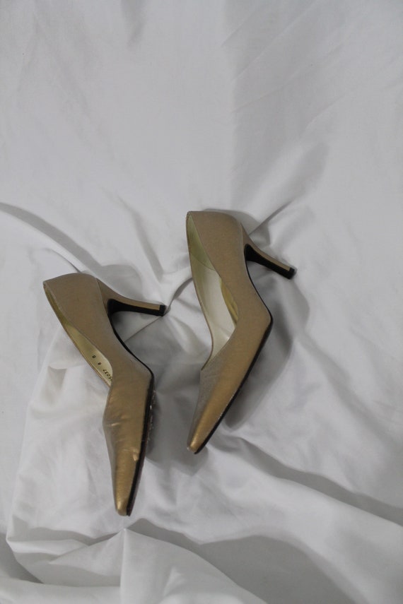 Stuart weitzman gold thread heel - image 6