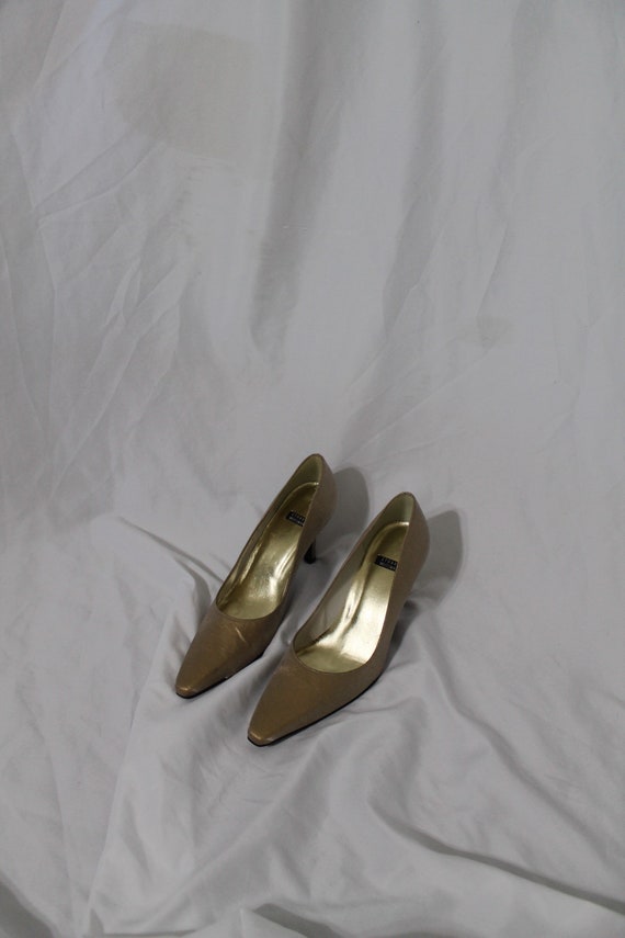 Stuart weitzman gold thread heel - image 4