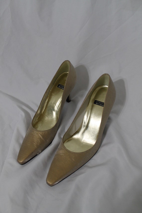 Stuart weitzman gold thread heel - image 3