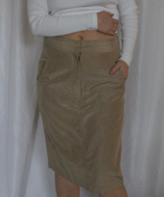 Silk camel skirt - image 1