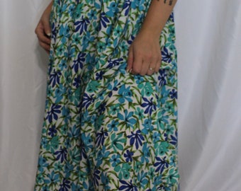 Tropical silk skirt