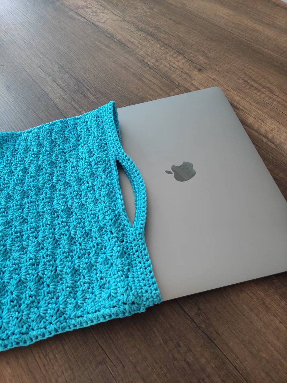 Handmade laptop cover crochet laptop sleeve knitted laptop | Etsy