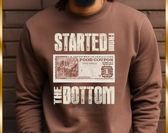 Retro Food Stamp, Food Coupon, Funny Started From the Bottom