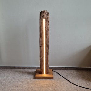 Floor lamp oak wood half-timbered beams rustic