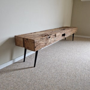 TV lowboard made from old half-timbered beams