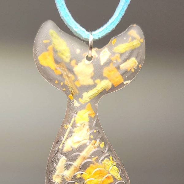 Mermaid tail Sacred medicines necklace . Free shipping. Indigenous artist