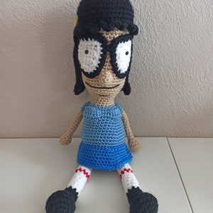 Tina Belcher, Bob's Burgers Doll, Crochet Amigurumi, Completed Doll