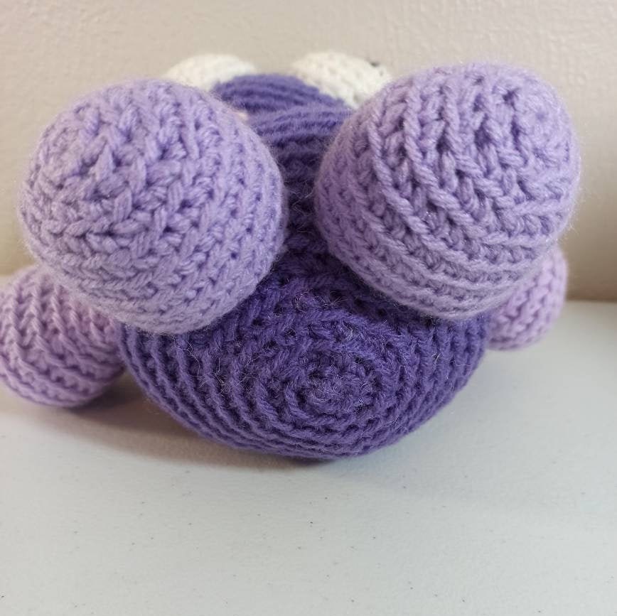 Crochet Purple Amigurumi Monster Handmade Crazy Doll Plush Toy Etsy