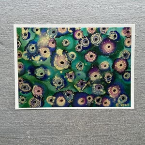 Cartão pintado à mão com flores metálicas/ Arte original, NÃO É IMPRESSÃO! / Tintas à base de álcool, papel cartão de qualidade deluxe / Interior em branco/ Presente exclusivo para ela