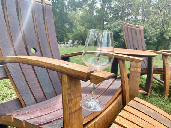 Adirondack Chair Made From Reclaimed Wine Barrels Great for Fire