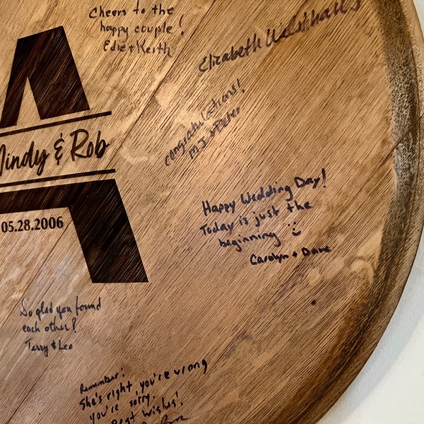 Wine Barrel Guest Book Etsy