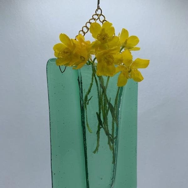 Glass Wall Vase Etsy