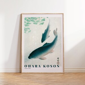 Japanese Wall Art, Woodblock Art Poster, Gallery Wall Art, Ohara Koson, Japan Poster, Exhibition Poster, Digital Download