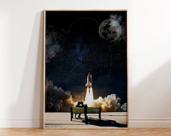 Surrealism Futuristic Collage Print ~ Printable Wall Art ~ Décor Poster ~ Digital Print ~ Instant Digital Downloadable ~ Digital Download