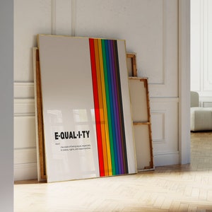 Equality, Mid Century Modern Print, LGBTQ, Pride Month Decor, Printable Wall Art, lgbt, lgbt art, pride print, Pride Month, Pride Month gift
