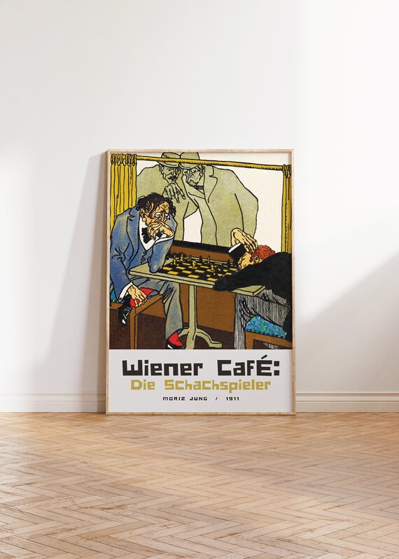 Moriz Jung - Viennese Café, the Chess Players, Moriz Jung