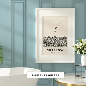Mid Century Modern Bathroom Art Print, Bathroom Digital Download Wall ...