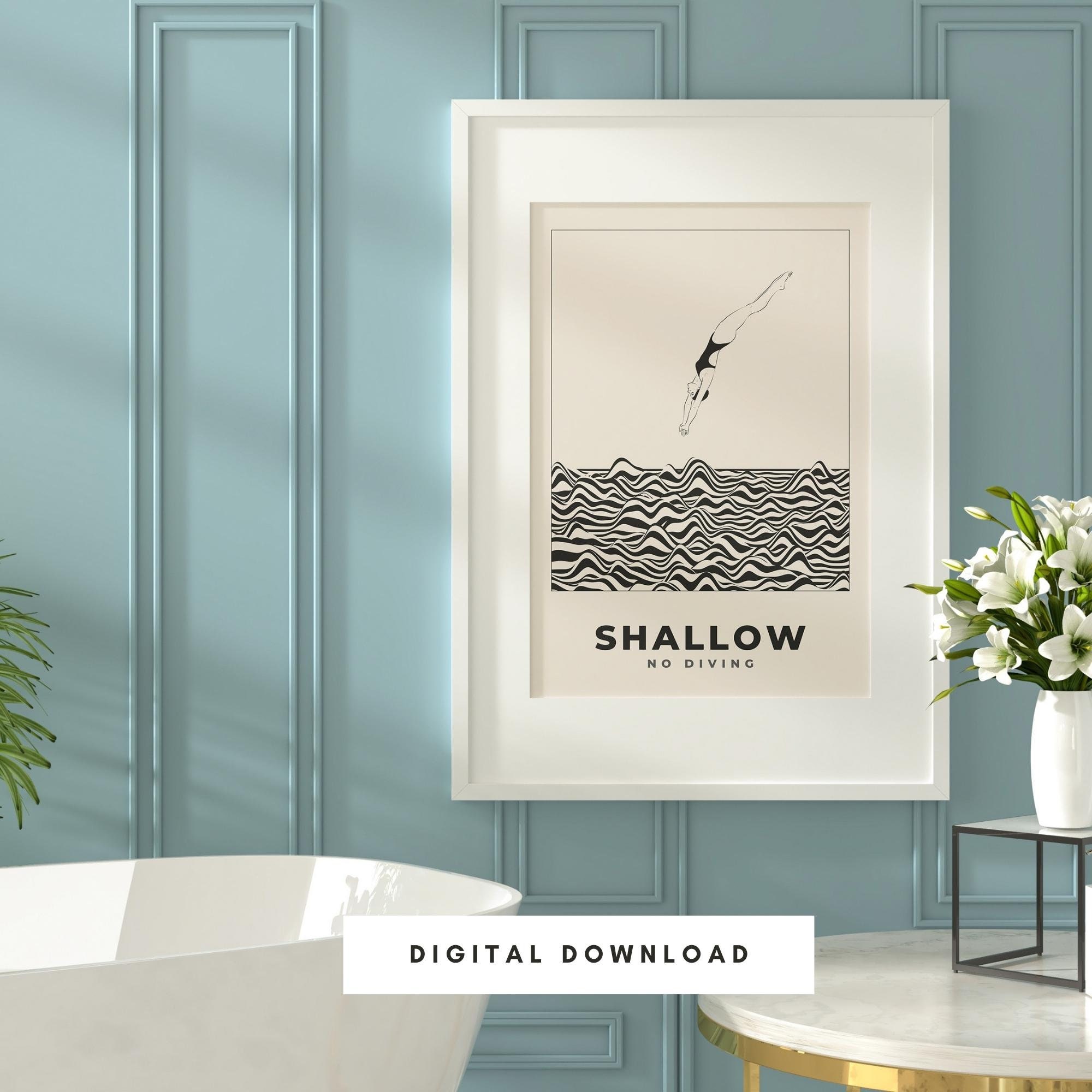 Mid Century Modern Bathroom Art Print Bathroom Digital - Etsy