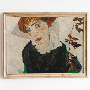 Egon Schiele Vintage Print, Museum Wall Art, Egon Schiele Art, Vintage Posters, Exhibition Poster, Digital Download